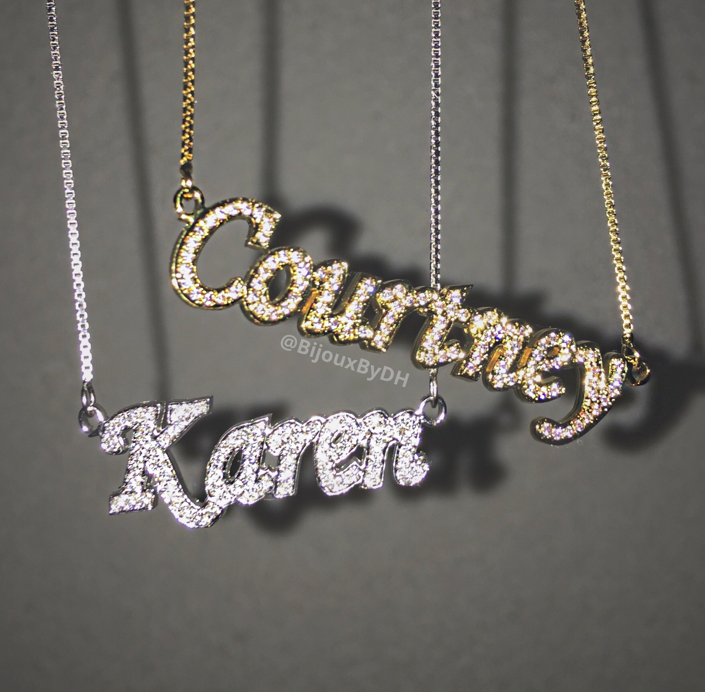 Diamond CZ Name Necklace Bijoux by Danielle Holmes