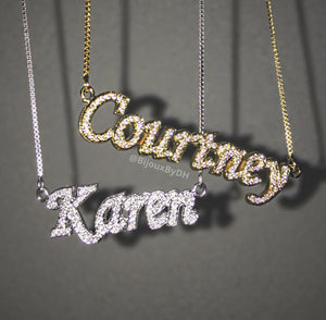 Diamond/CZ Name Necklace