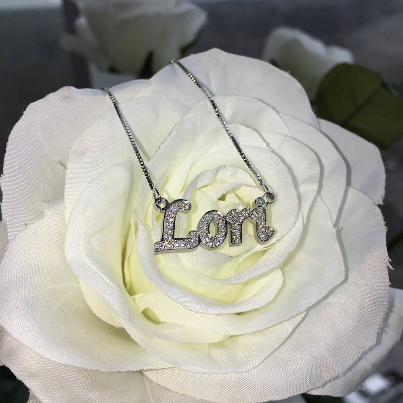 Cz name necklace Clearance