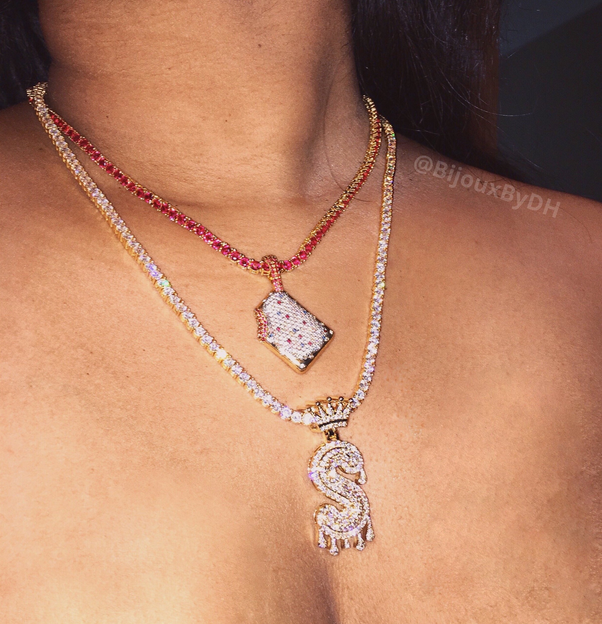 Drip initial necklace online