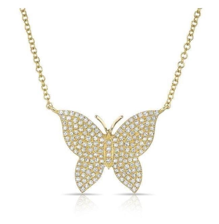 Butterfly Necklace w/ Swarovski Crystals